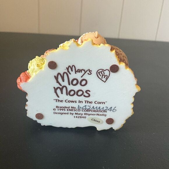 1995 Marys Moo Moos Cow Collectible Figurine The Cows In The Corn 142840 - Picture 8 of 8